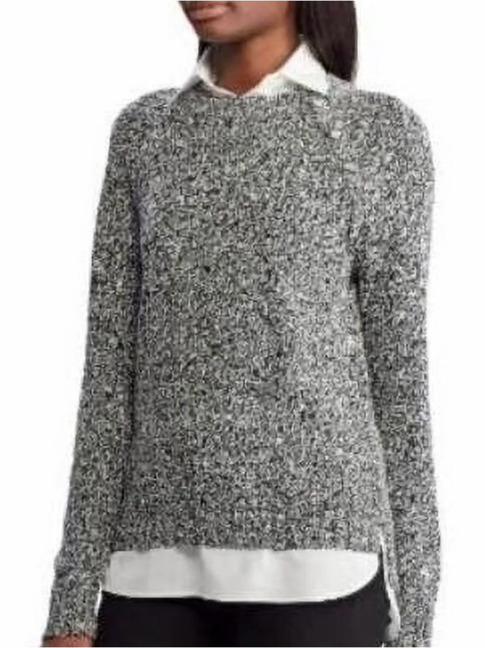 AB Studio Women’s Gray Marled Sweater